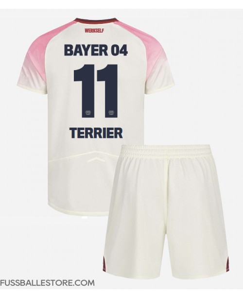 Günstige Bayer Leverkusen Martin Terrier #11 Auswärts Trikotsatzt Kinder 2025-26 Kurzarm (+ Kurze Hosen)